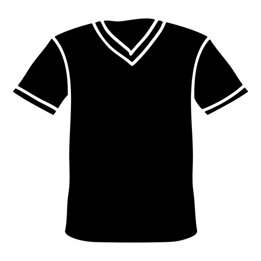 Logo V-Neck Solid Color T-Shirt