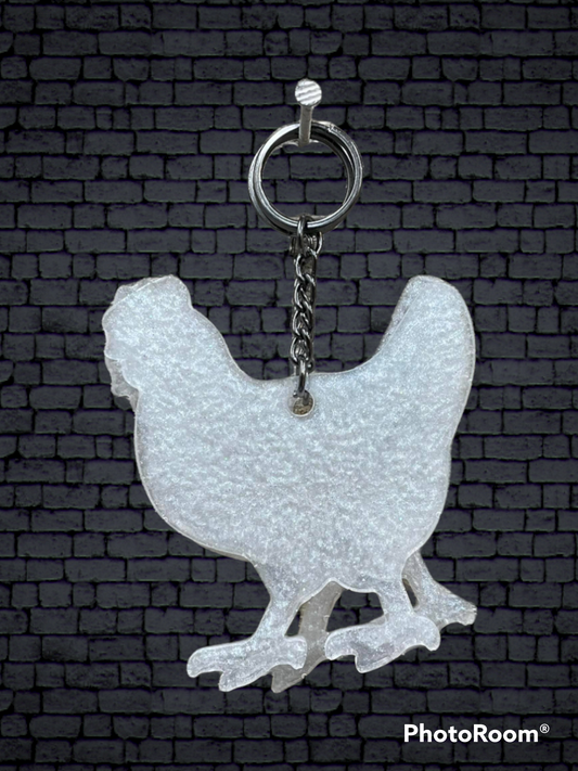 Chicken Keychain - Choice of Color & Size