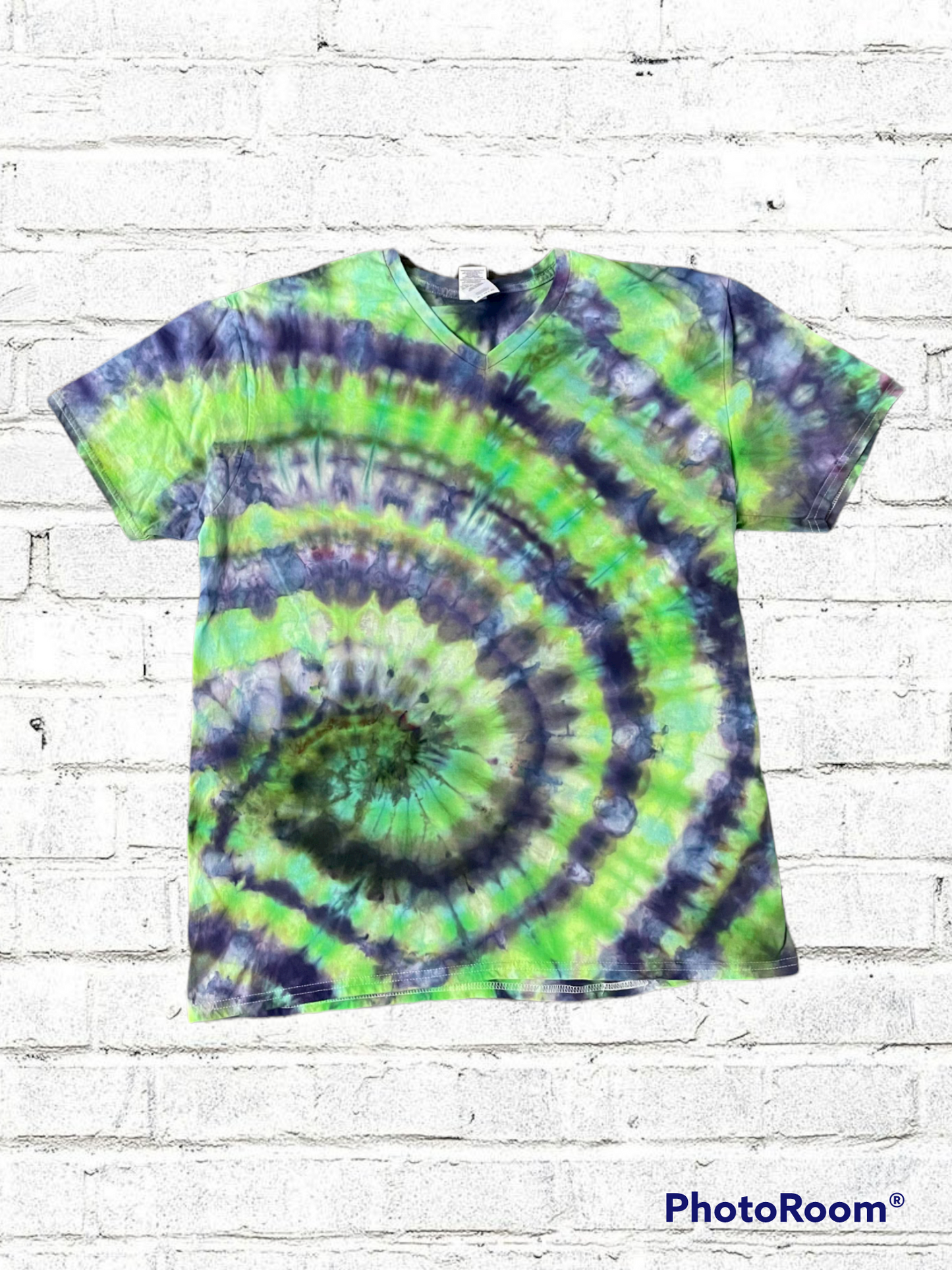 Lime & Navy Tee - Adult Size XL